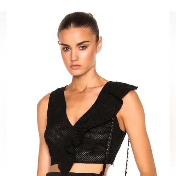 MALASYA CROP TOP BLACK SIZE SMALL NWOT - Picture 1 of 3